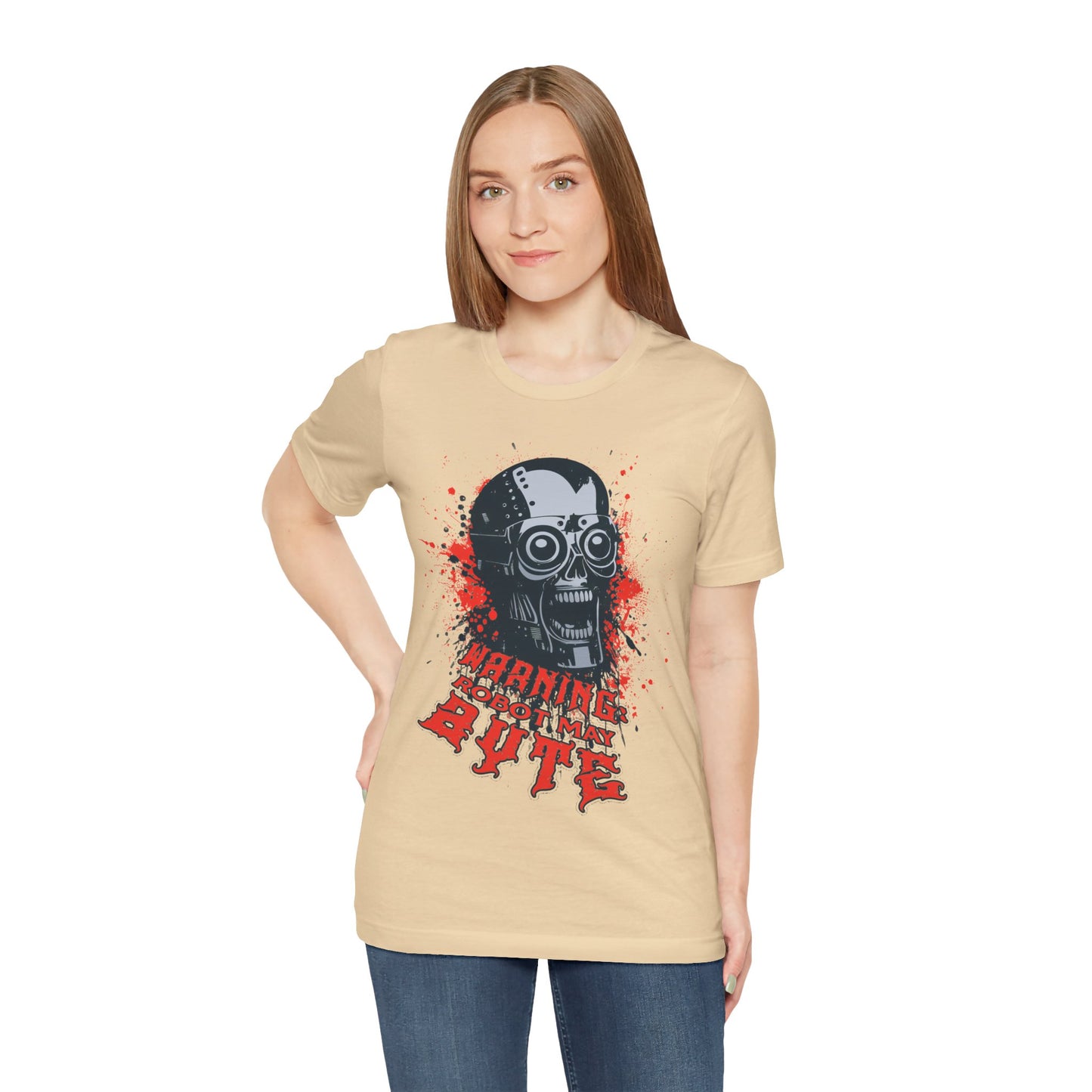 Warning: Robot May Byte - Horror T-Shirt by Stichas T-Shirt Company