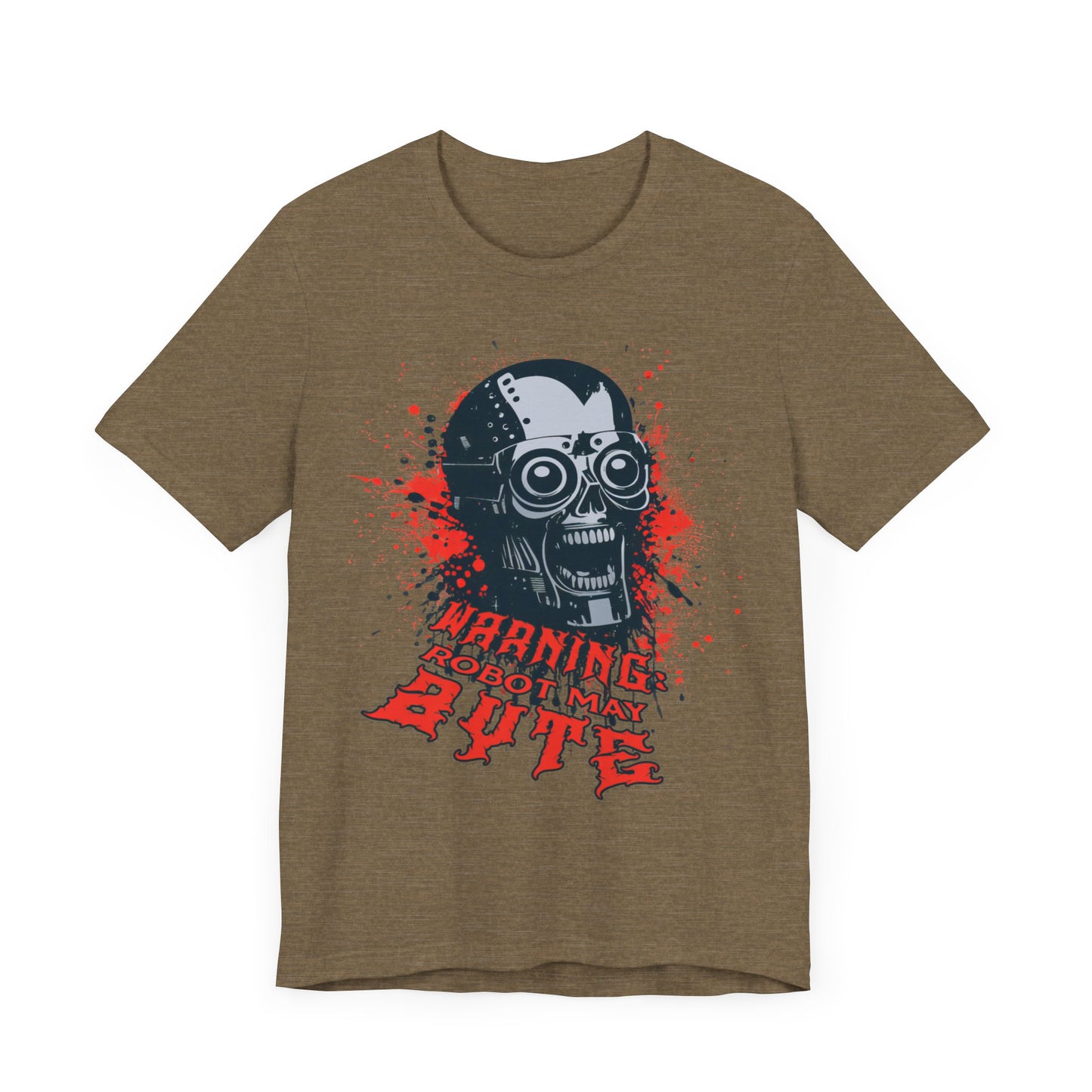 Warning: Robot May Byte - Horror T-Shirt by Stichas T-Shirt Company