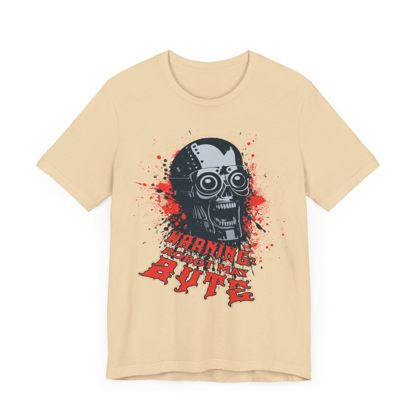 Warning: Robot May Byte - Horror T-Shirt by Stichas T-Shirt Company