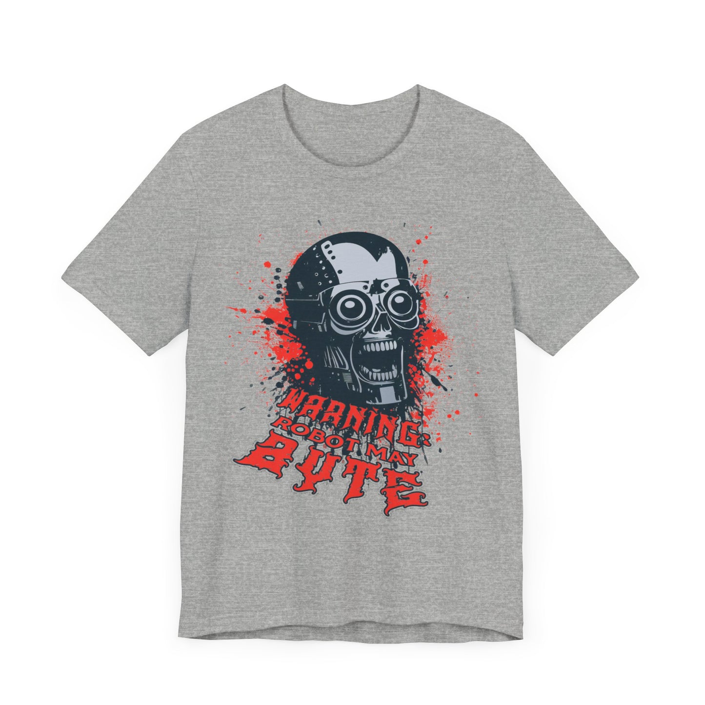 Warning: Robot May Byte - Horror T-Shirt by Stichas T-Shirt Company