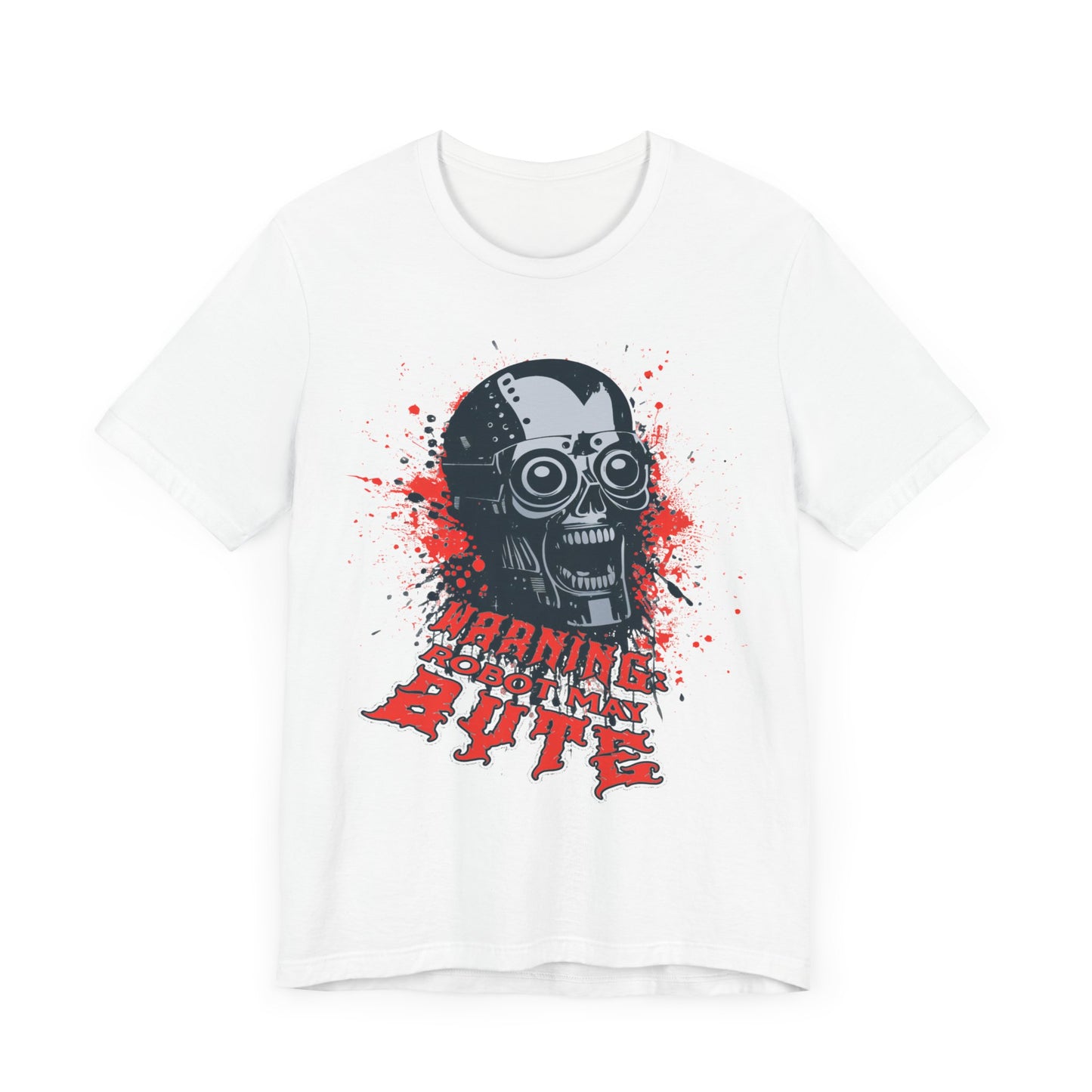 Warning: Robot May Byte - Horror T-Shirt by Stichas T-Shirt Company