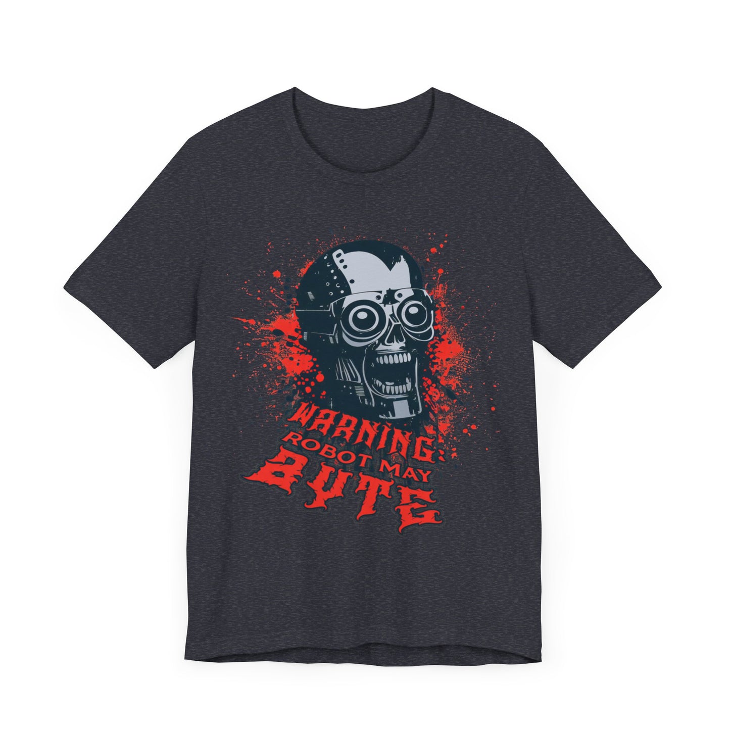 Warning: Robot May Byte - Horror T-Shirt by Stichas T-Shirt Company
