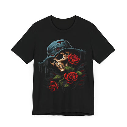 Skull and Roses - Horror - T-Shirt by Stichas T-Shirt Company