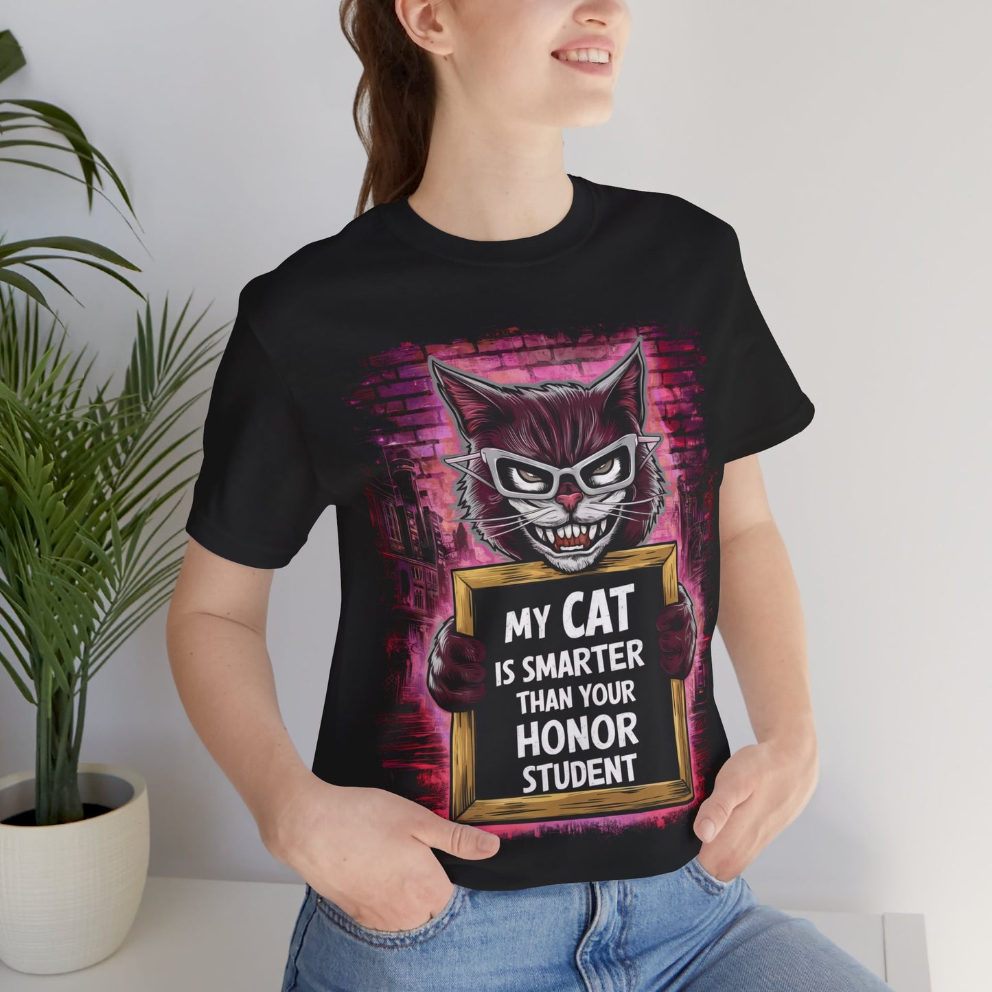 My Cat is Smarter Than Your Honor Student - Cat Lover’s T-Shirt by Stichas T-Shirt Company