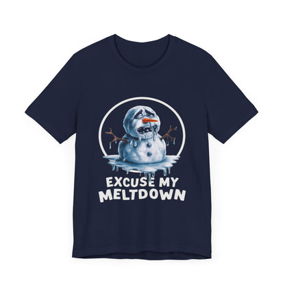 Excuse My Meltdown - Snowman - Funny T-Shirt by Stichas T-Shirt Company