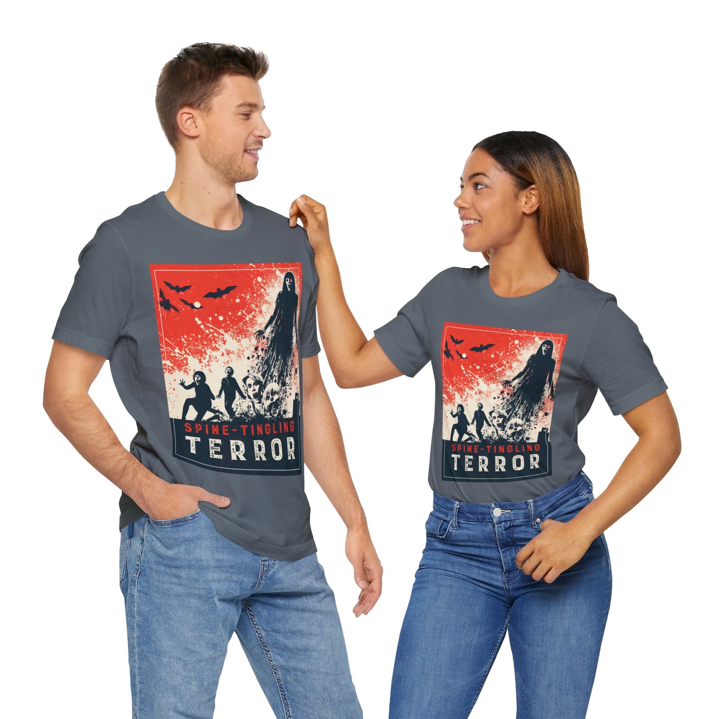 Spine-Tingling Terror  - Horror - T-Shirt by Stichas T-Shirt Company