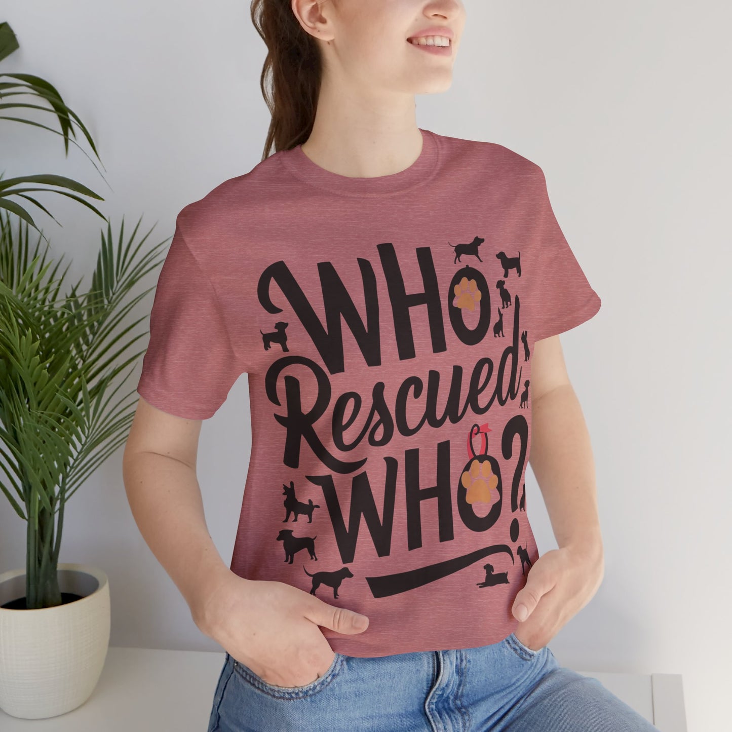 Who Rescued Who - Dog Lover’s T-Shirt by Stichas T-Shirt Company