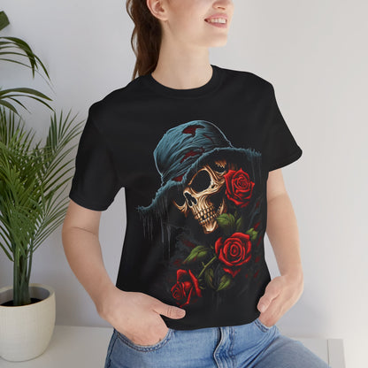 Skull and Roses - Horror - T-Shirt by Stichas T-Shirt Company