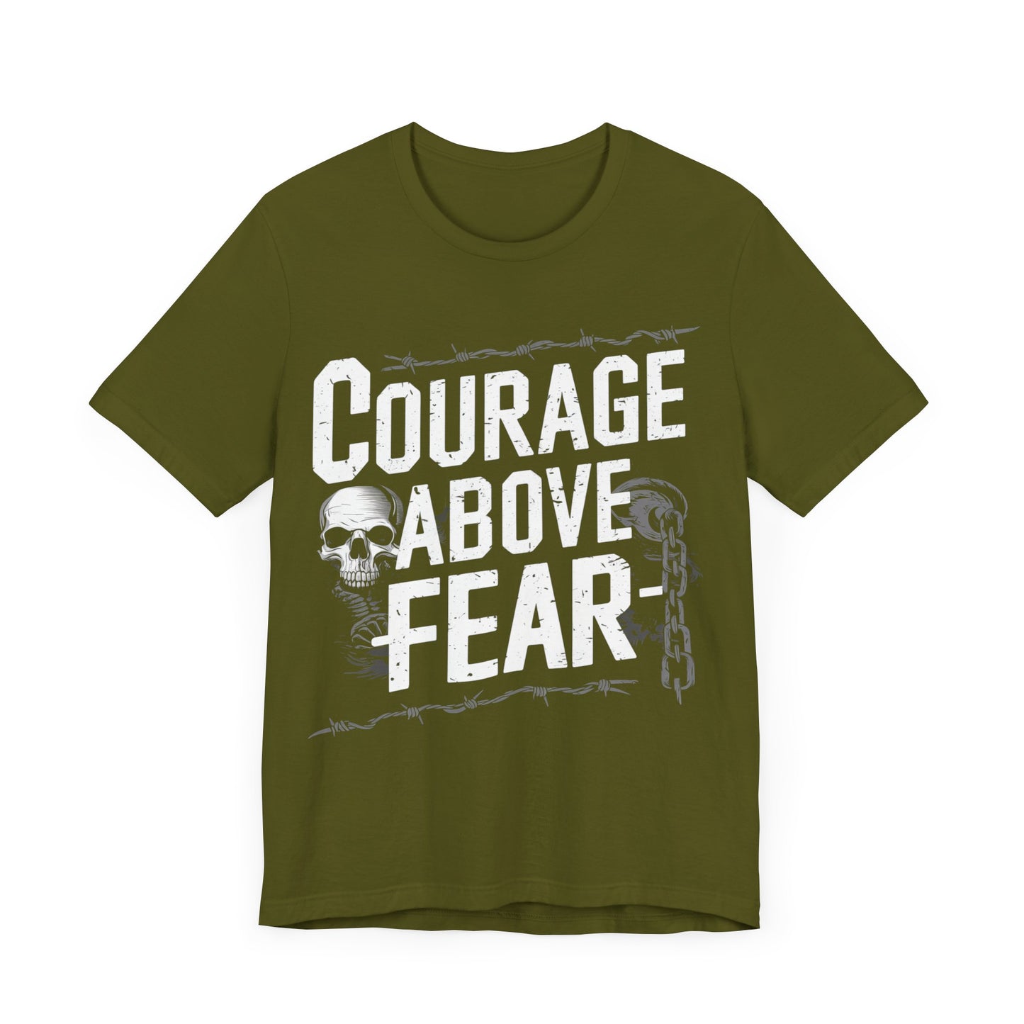 Courage Above Fear - Badass T-Shirt by Stichas T-Shirt Company