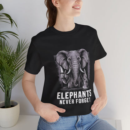 Elephants Never Forget - Funny - T-Shirt by Stichas T-Shirt Company