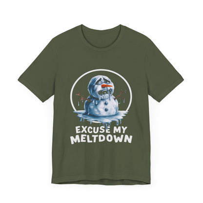 Excuse My Meltdown - Snowman - Funny T-Shirt by Stichas T-Shirt Company