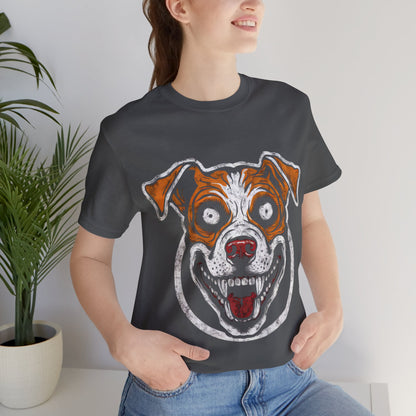 Crazy Dog Face - Funny T-Shirt by Stichas T-Shirt Company