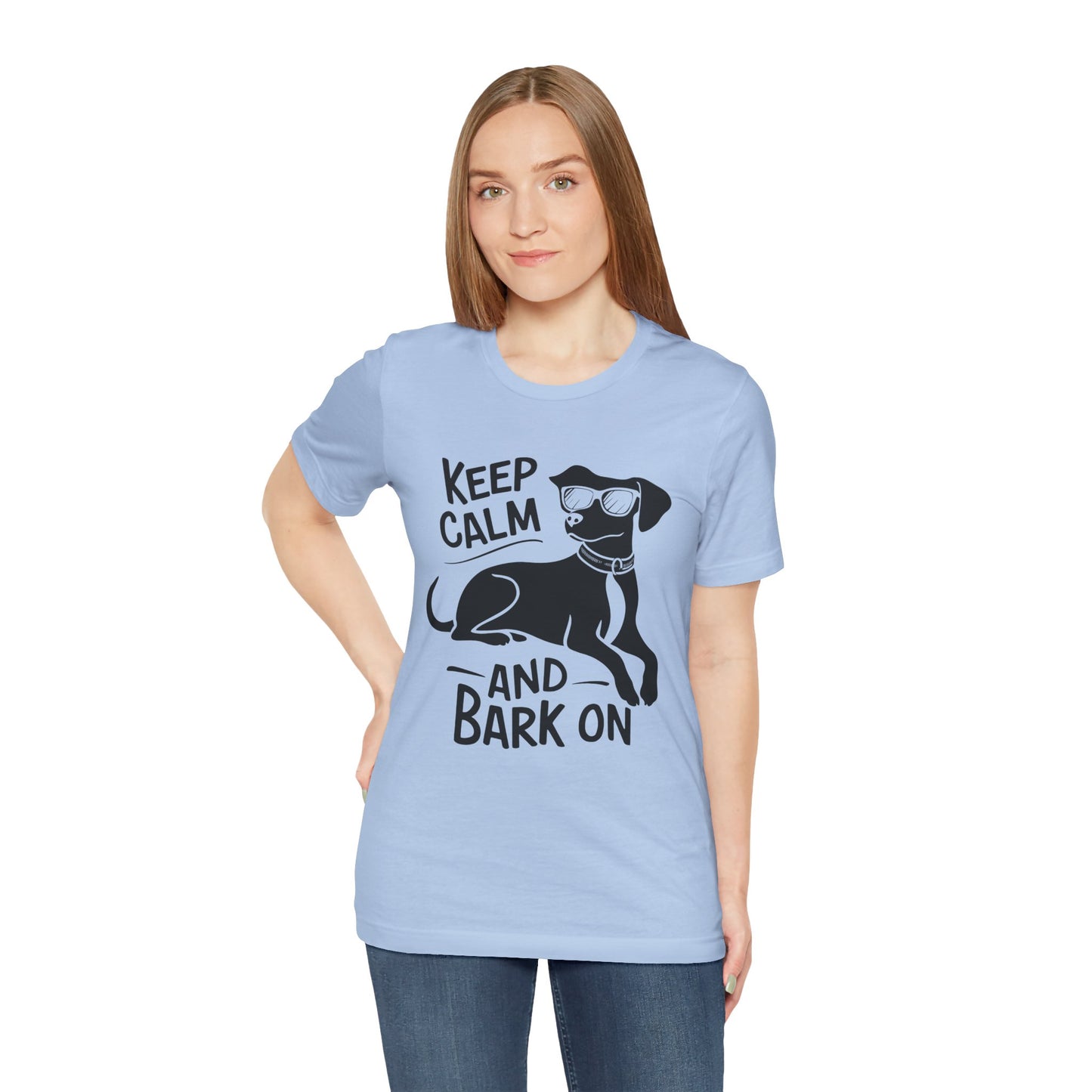 Keep Calm and Bark On - Funny Dog Lover T-Shirt by Stichas T-Shirt Company