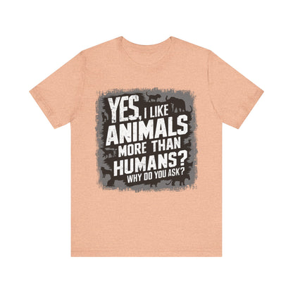 Yes, I like Animals More than Humans – Dog Lover T-Shirt by Stichas T-Shirt Company