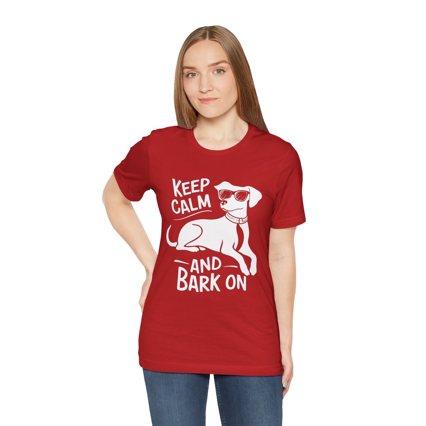 Keep Calm and Bark On - Funny Dog Lover T-Shirt by Stichas T-Shirt Company