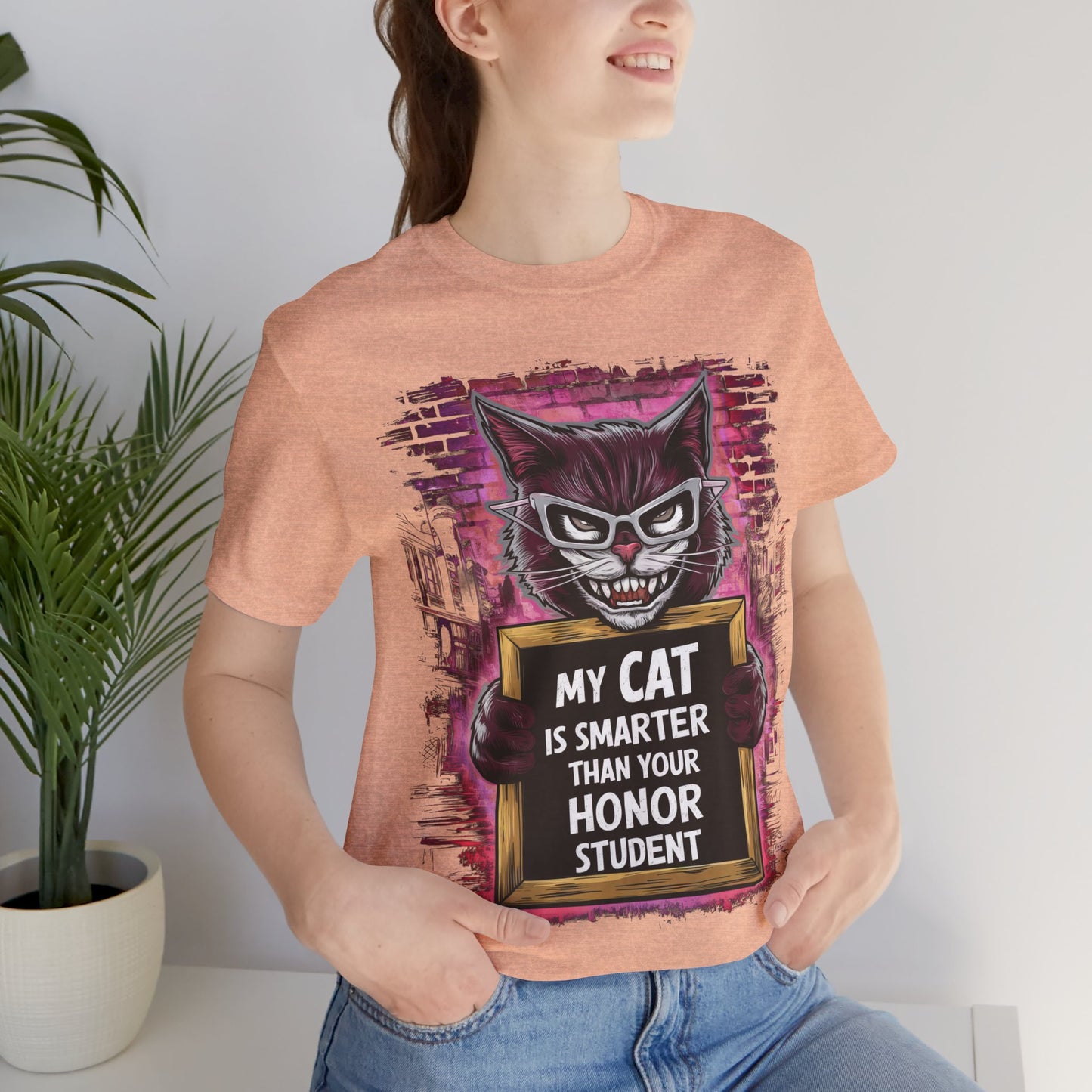 My Cat is Smarter Than Your Honor Student - Cat Lover’s T-Shirt by Stichas T-Shirt Company