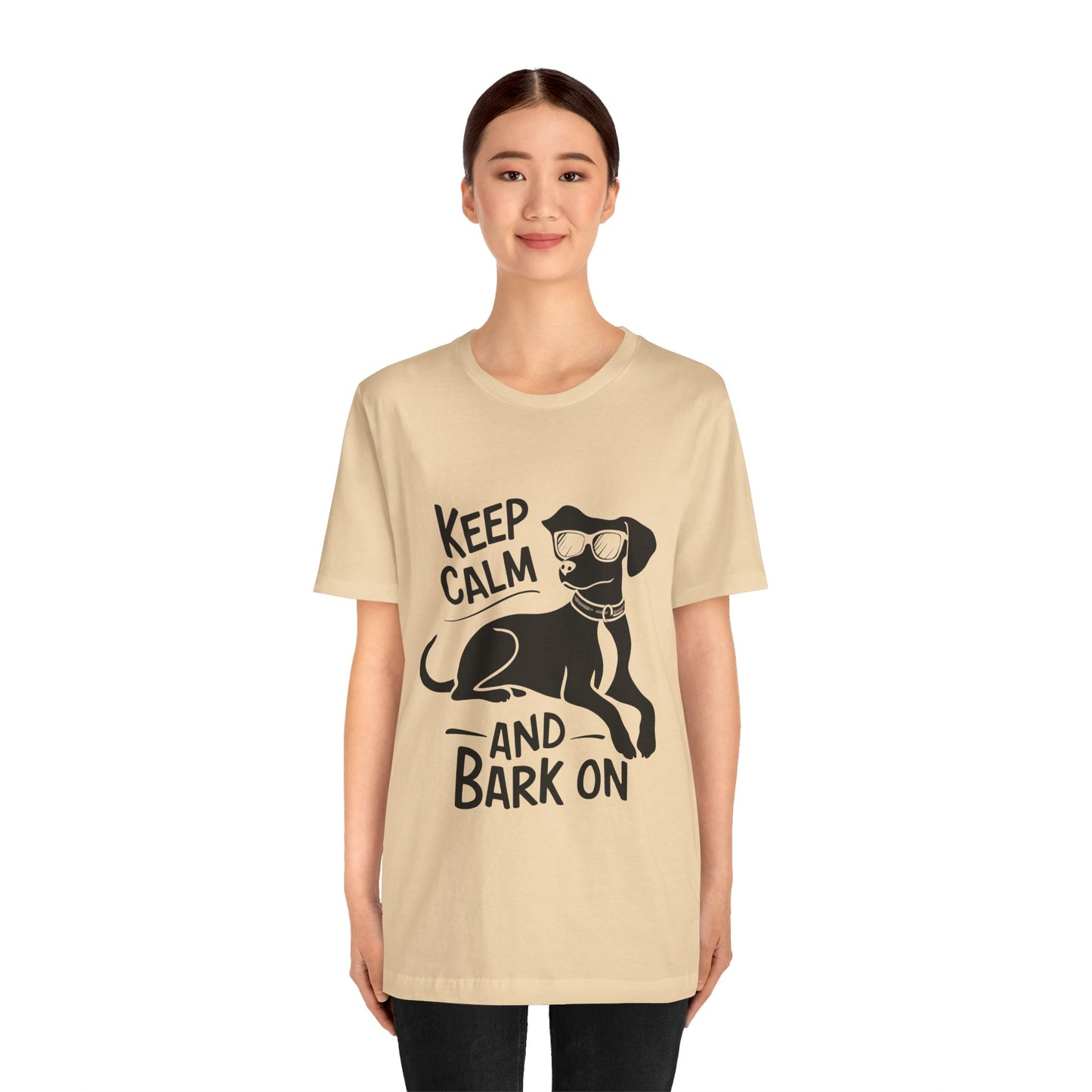 Keep Calm and Bark On - Funny Dog Lover T-Shirt by Stichas T-Shirt Company