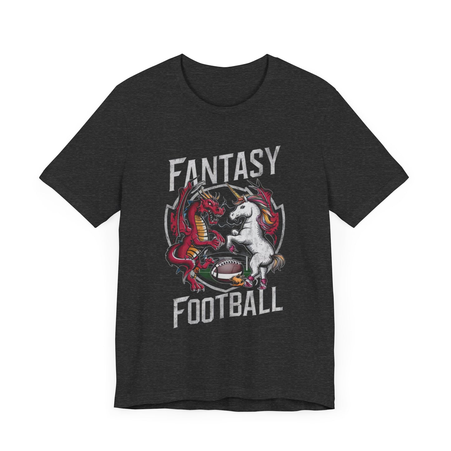 Fantasy Football - Dragons Vs Unicorns - Funny T-Shirt by Stichas T-Shirt Company