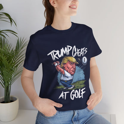 Trump Cheats At Golf - Political - T-Shirt by Stichas T-Shirt Company