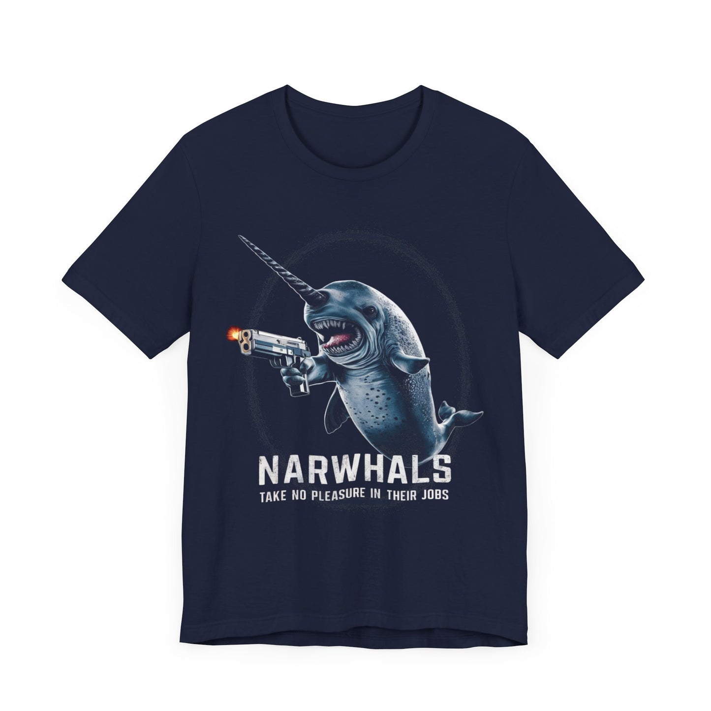 Narwhal Takes No Pleasure in His Job. Narwhal Assassin - Funny T-Shirt by Stichas T-Shirt Company