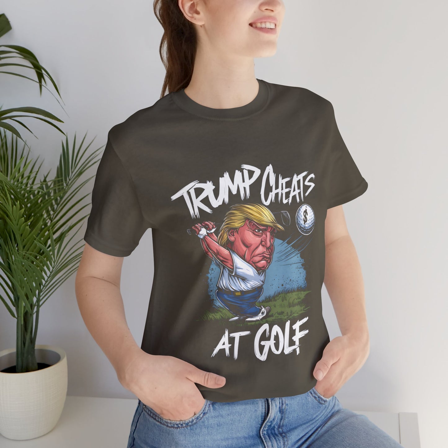 Trump Cheats At Golf - Political - T-Shirt by Stichas T-Shirt Company