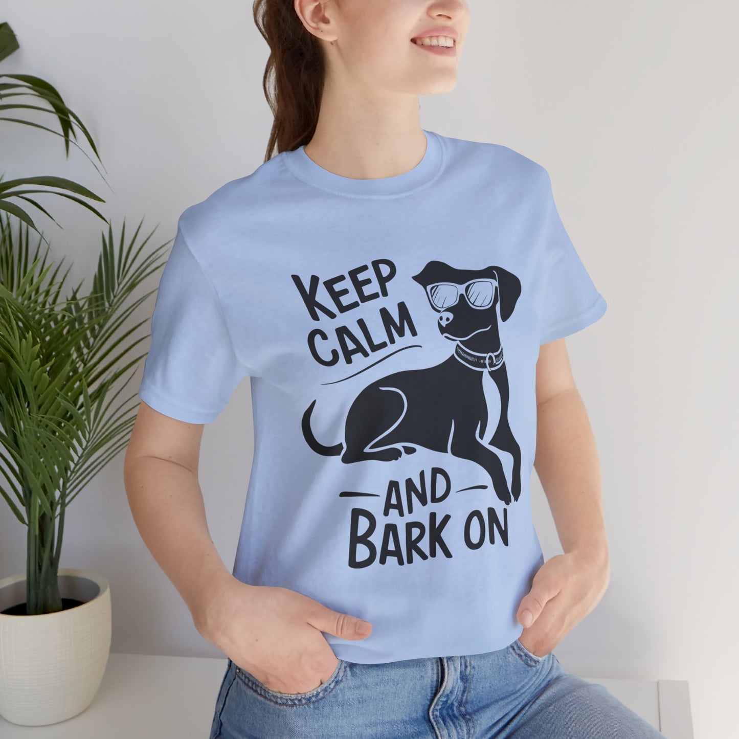 Keep Calm and Bark On - Funny Dog Lover T-Shirt by Stichas T-Shirt Company