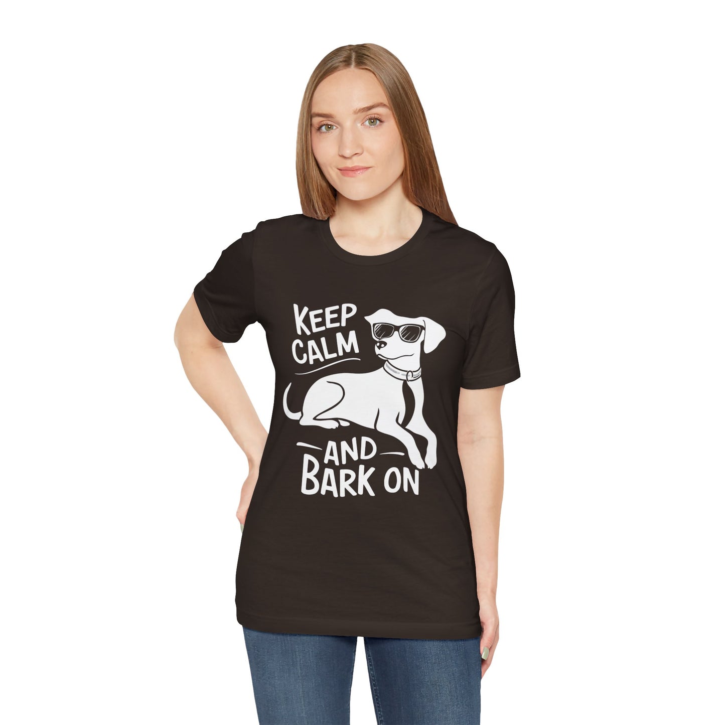 Keep Calm and Bark On - Funny Dog Lover T-Shirt by Stichas T-Shirt Company