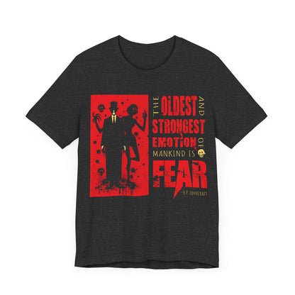 The Oldest Emotion is Fear – H.P. Lovecraft Nameless Horror T-Shirt by Stichas T-Shirt Company