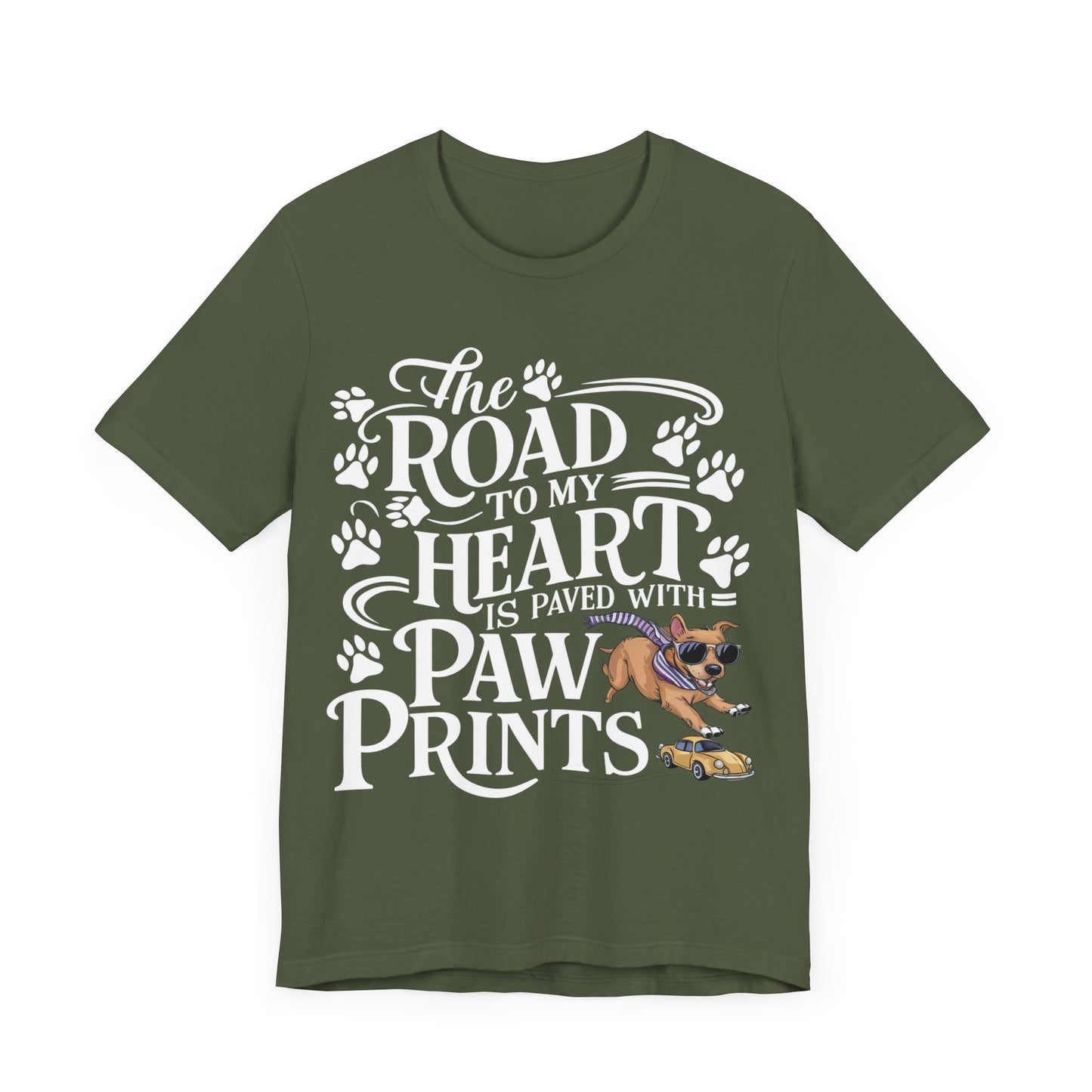 The Road to my Heart is Paved with Paw Prints – Dog Lover T-Shirt by Stichas T-Shirt Company