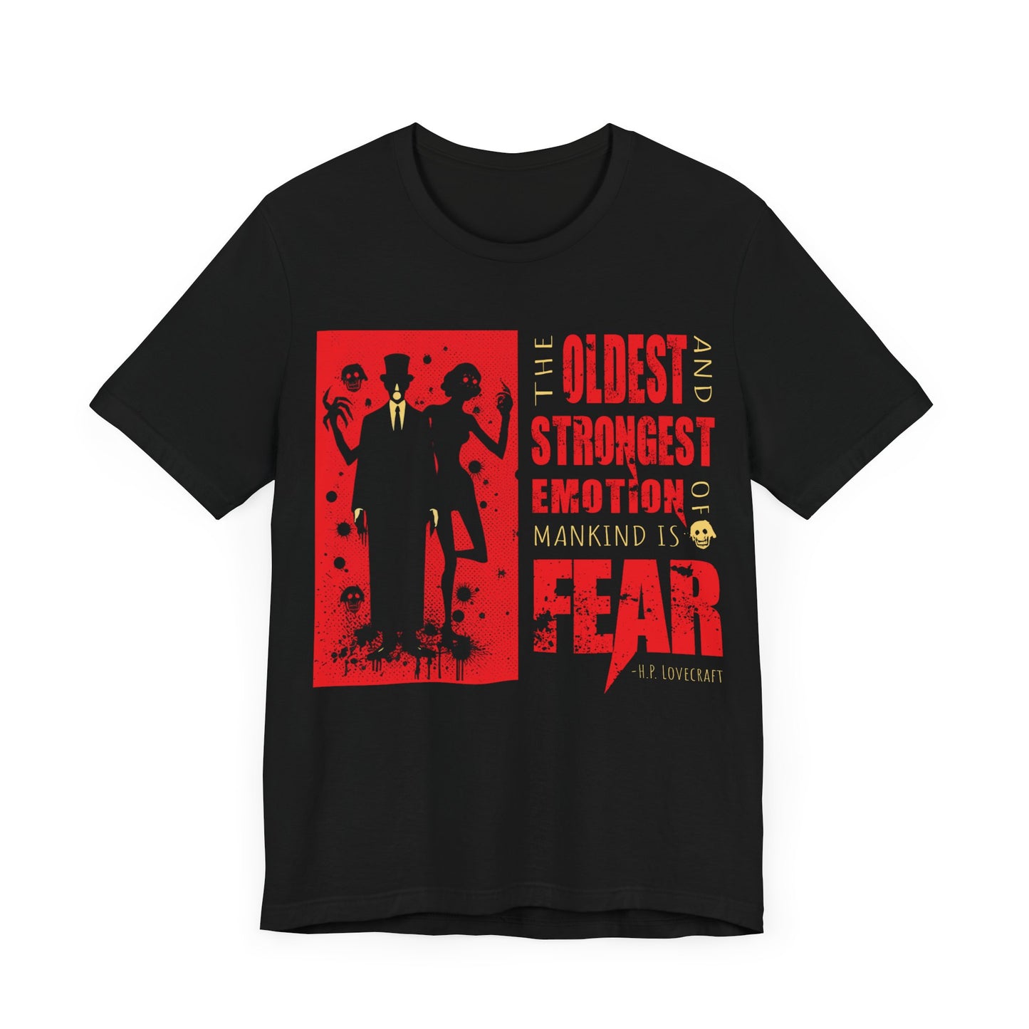 The Oldest Emotion is Fear – H.P. Lovecraft Nameless Horror T-Shirt by Stichas T-Shirt Company