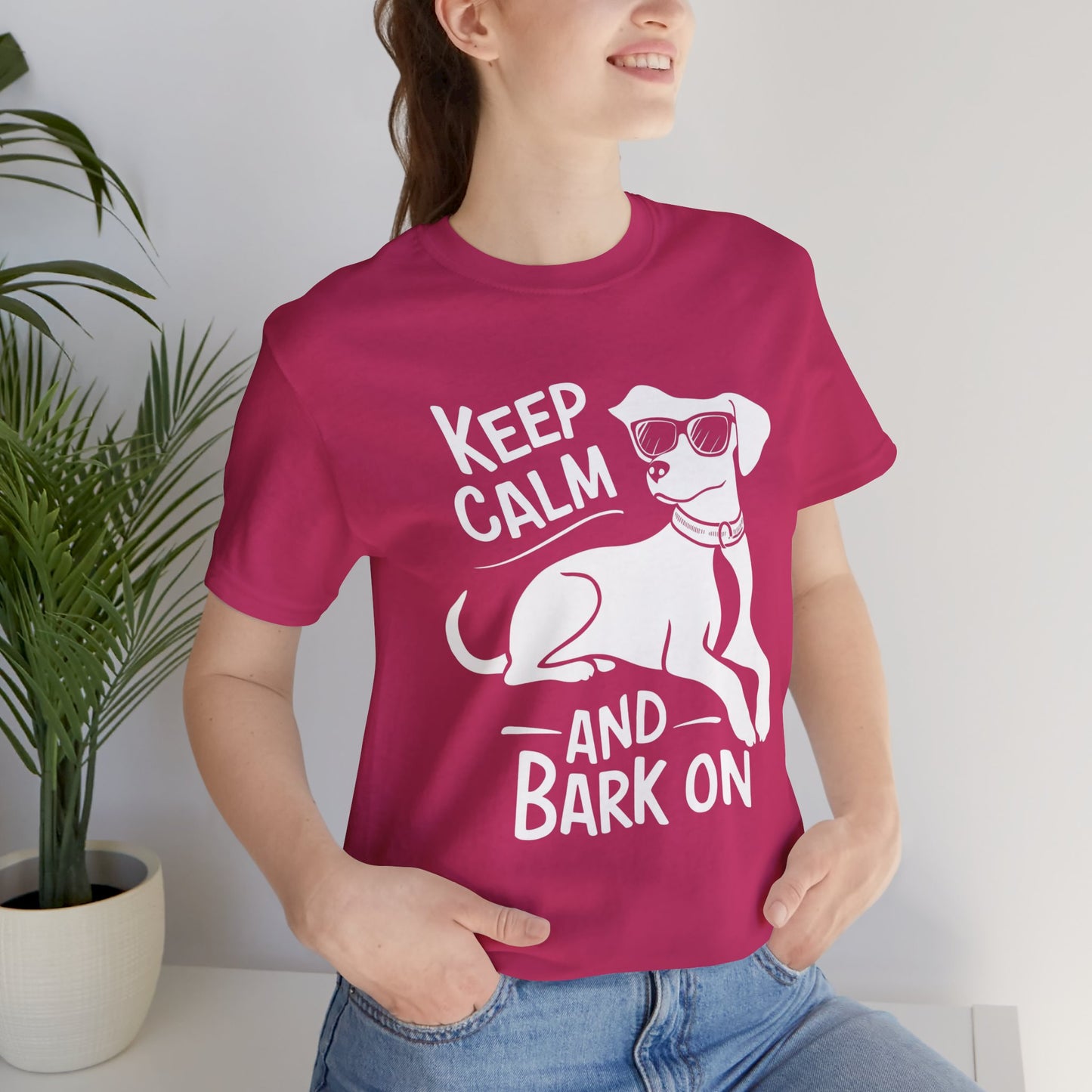 Keep Calm and Bark On - Funny Dog Lover T-Shirt by Stichas T-Shirt Company