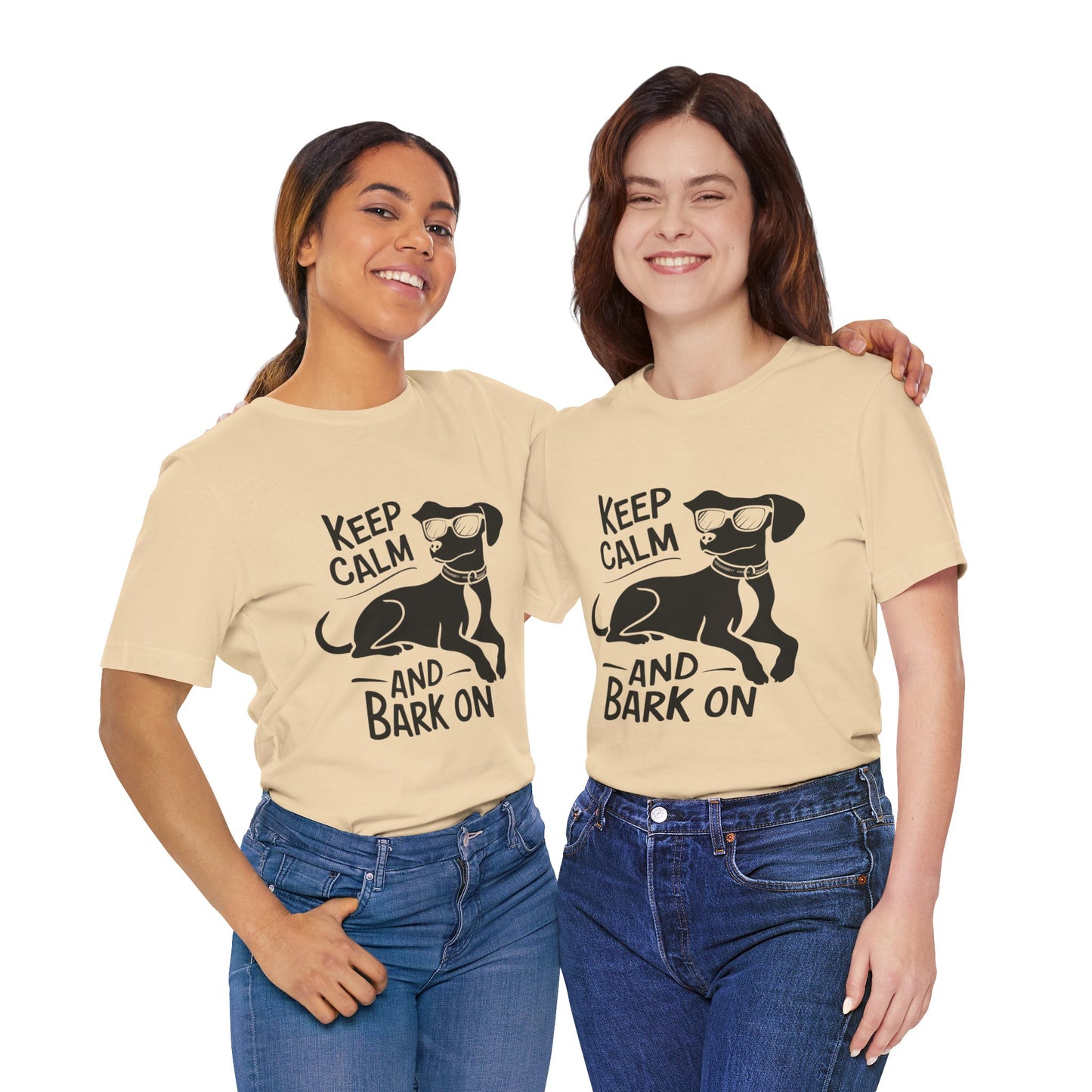 Keep Calm and Bark On - Funny Dog Lover T-Shirt by Stichas T-Shirt Company