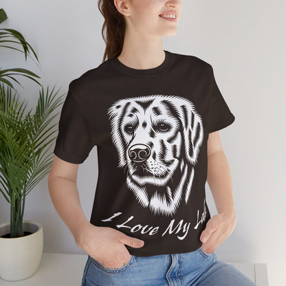 I Love My Lab - Short Sleeve Tee with Labrador Retriever