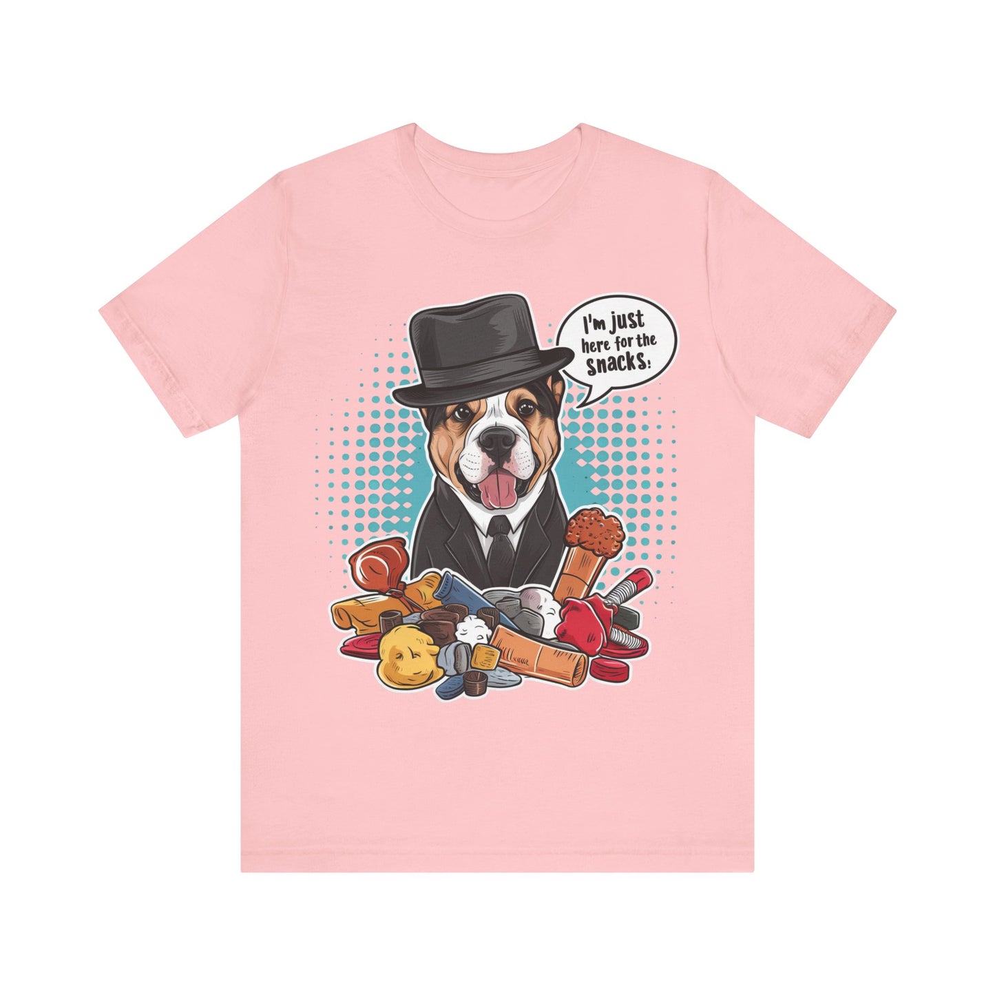 I’m Just Here for the Snacks – Dog Lover T-Shirt by Stichas T-Shirt Company