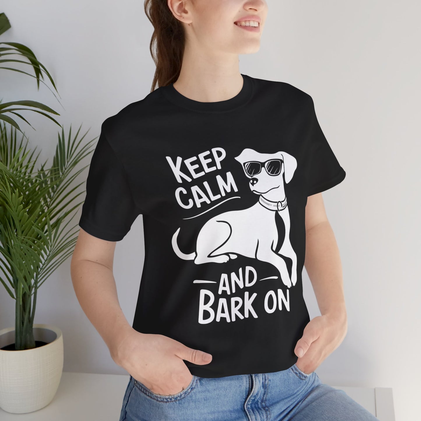 Keep Calm and Bark On - Funny Dog Lover T-Shirt by Stichas T-Shirt Company