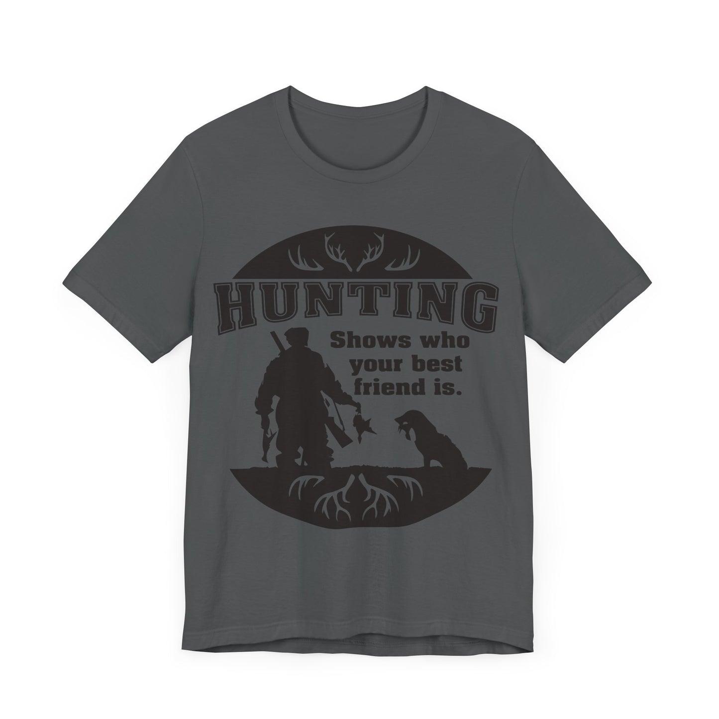 Man and Dog Hunting. Man's Best Friend. Dog and Man on a hunt. Short Sleeve Tee