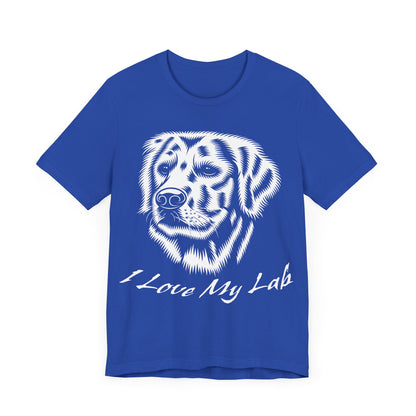 I Love My Lab - Short Sleeve Tee with Labrador Retriever