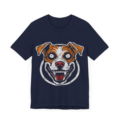 Crazy Dog Face - Funny T-Shirt by Stichas T-Shirt Company