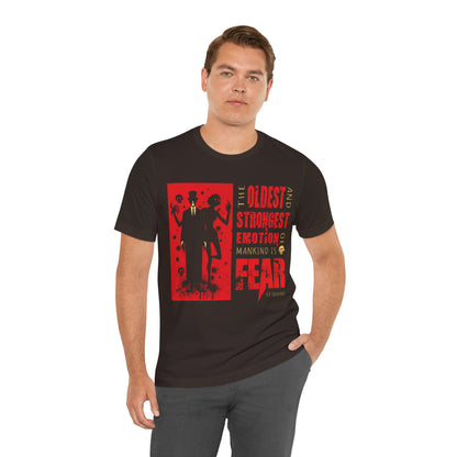 The Oldest Emotion is Fear – H.P. Lovecraft Nameless Horror T-Shirt by Stichas T-Shirt Company