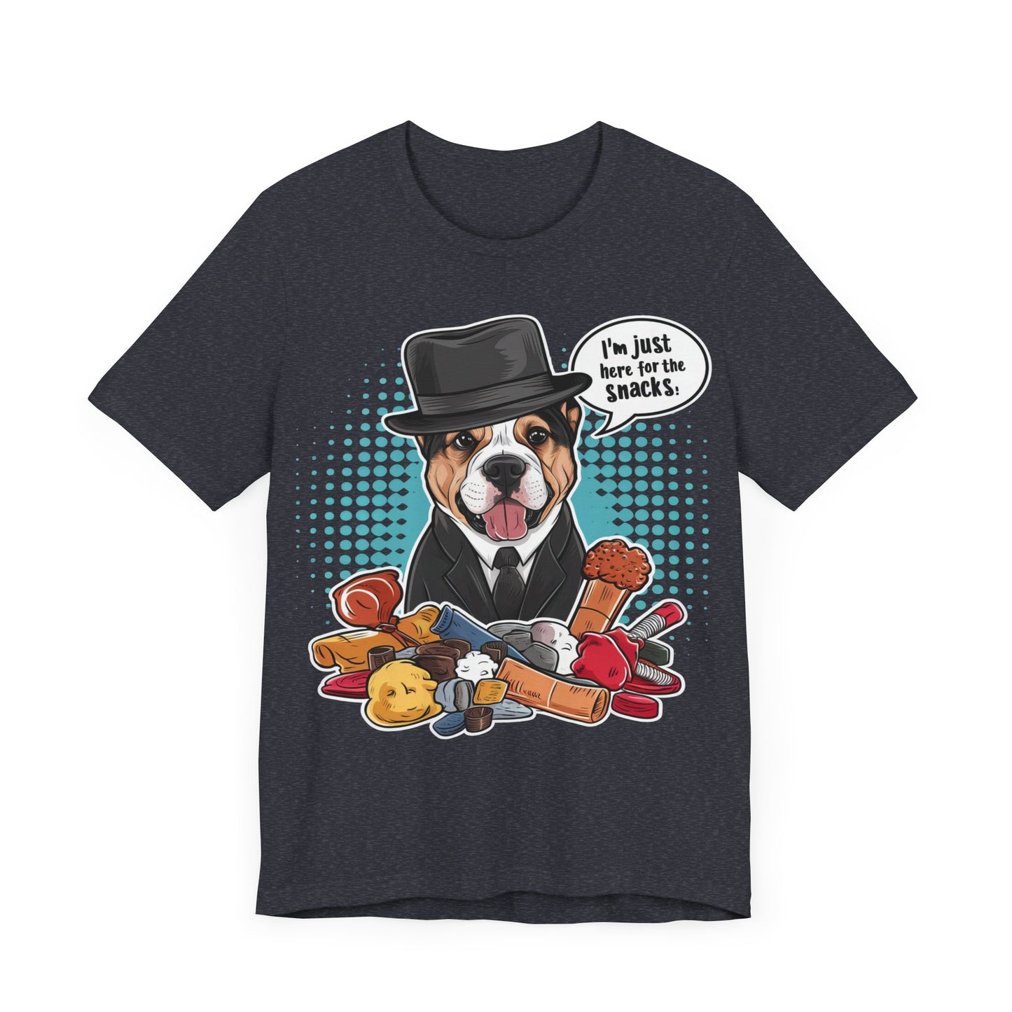 I’m Just Here for the Snacks – Dog Lover T-Shirt by Stichas T-Shirt Company