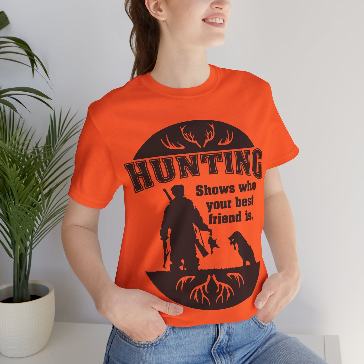 Man and Dog Hunting. Man's Best Friend. Dog and Man on a hunt. Short Sleeve Tee