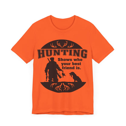 Man and Dog Hunting. Man's Best Friend. Dog and Man on a hunt. Short Sleeve Tee