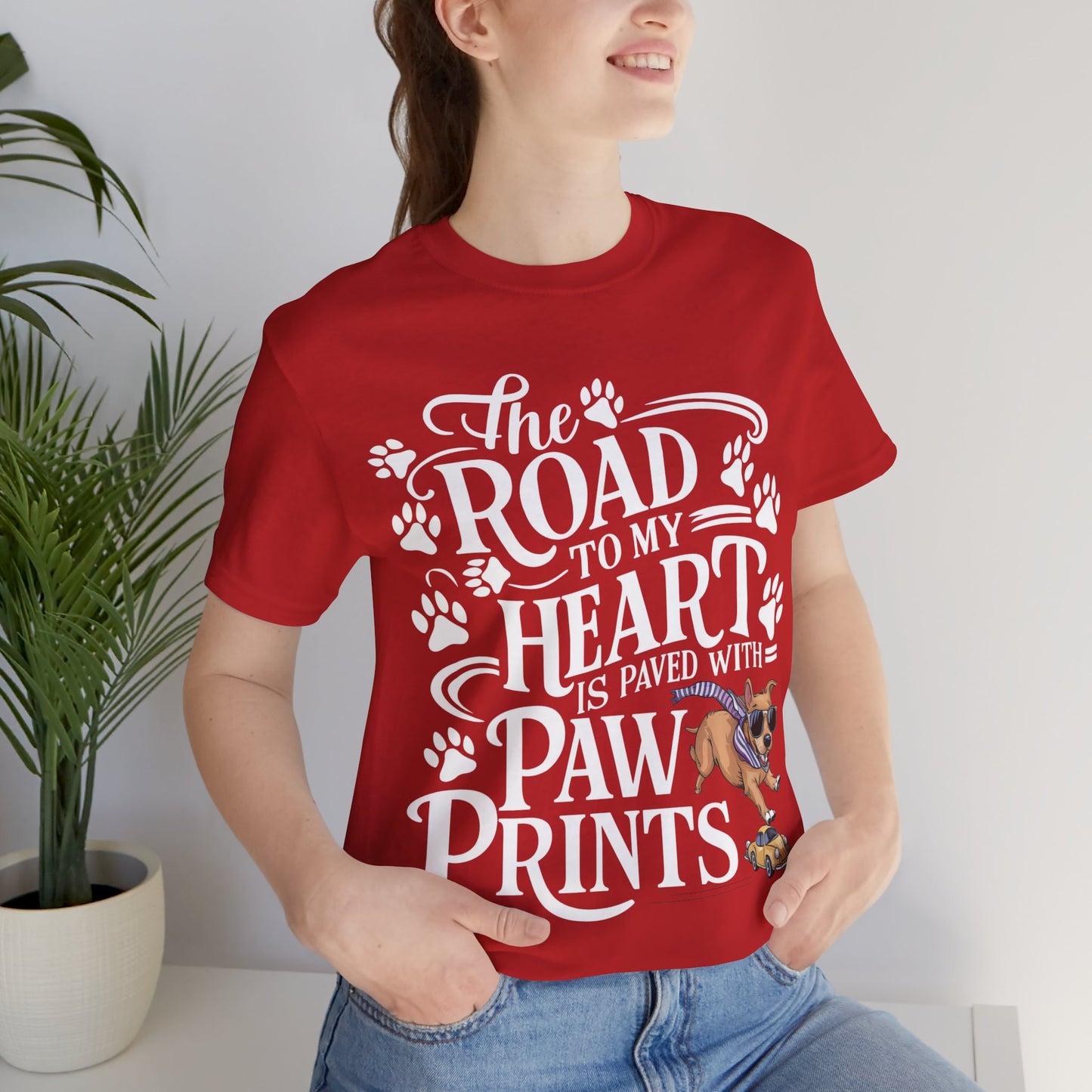 The Road to my Heart is Paved with Paw Prints – Dog Lover T-Shirt by Stichas T-Shirt Company