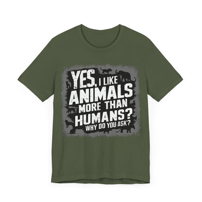 Yes, I like Animals More than Humans – Dog Lover T-Shirt by Stichas T-Shirt Company