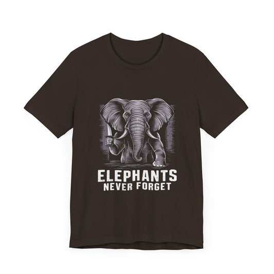 Elephants Never Forget - Funny - T-Shirt by Stichas T-Shirt Company