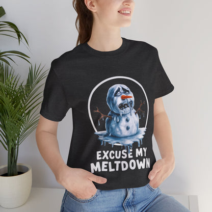 Excuse My Meltdown - Snowman - Funny T-Shirt by Stichas T-Shirt Company