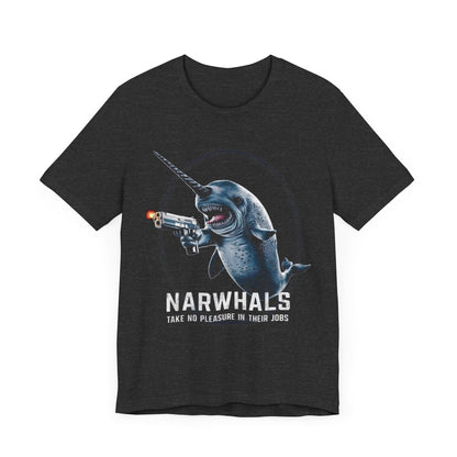 Narwhal Takes No Pleasure in His Job. Narwhal Assassin - Funny T-Shirt by Stichas T-Shirt Company