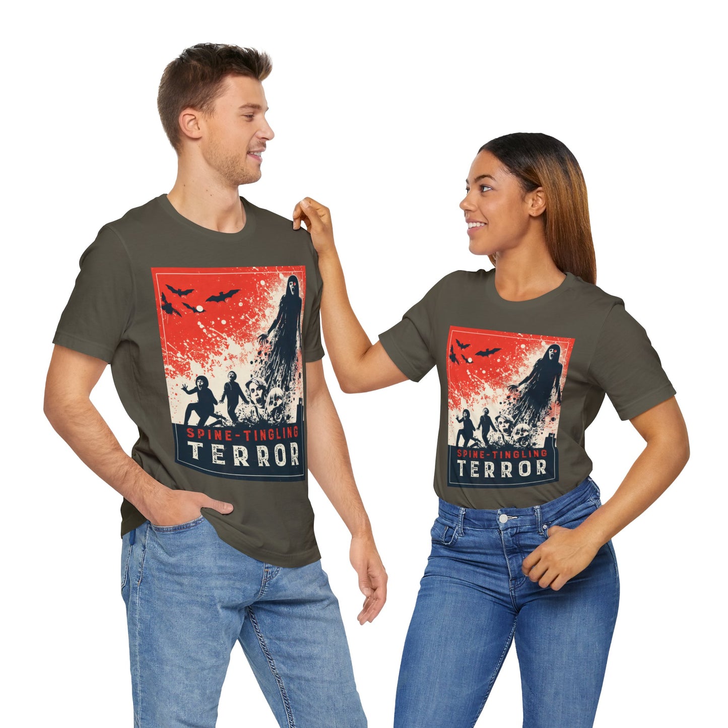 Spine-Tingling Terror  - Horror - T-Shirt by Stichas T-Shirt Company