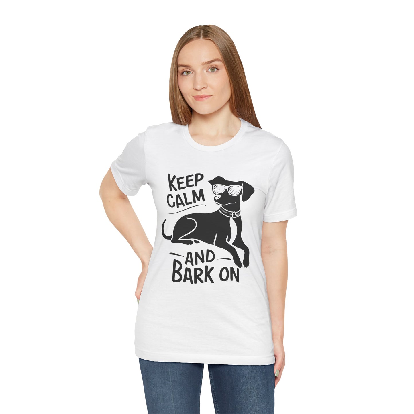 Keep Calm and Bark On - Funny Dog Lover T-Shirt by Stichas T-Shirt Company